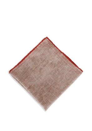 Brunello Cucinelli paisley-print silk pocket square - Orange