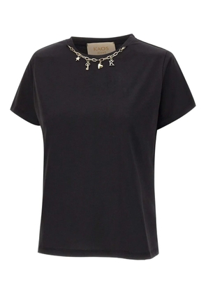 kaos chain-embellished crew neck T-shirt - Black