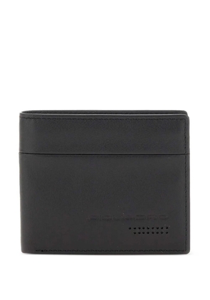 PIQUADRO embossed logo leather wallet - Black