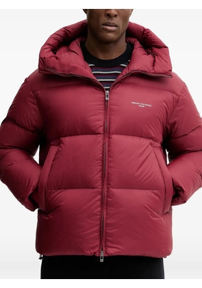 Armani Exchange logo-print padded jacket - Red