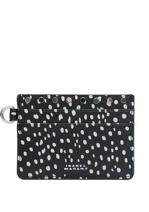 ISABEL MARANT small polka-dot cardholder - Black
