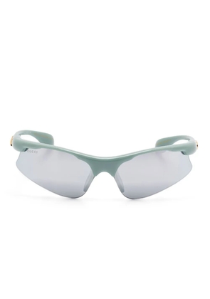 Gucci Eyewear logo-lettering sunglasses - Green