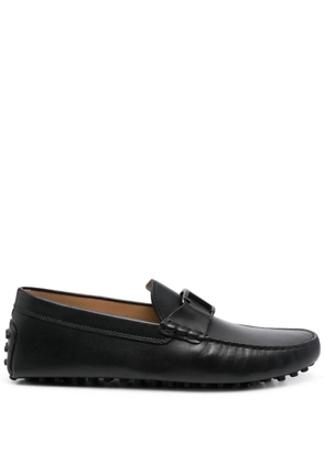 Tod's almond-toe leather loafers - Black