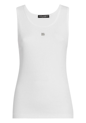 Dolce & Gabbana logo tank top - White