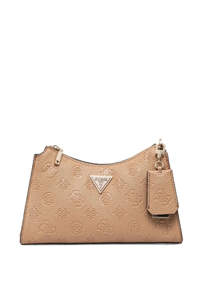 GUESS USA monogram-debossed shoulder bag - Neutrals