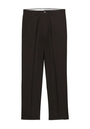 Prada button-fastening wool trousers - Brown