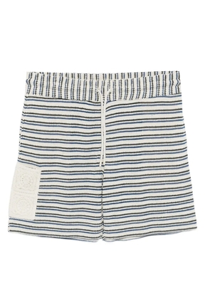 CHÉ Matias striped shorts - Neutrals