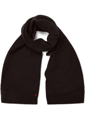 Chinti & Parker decorative-stitching scarf - Black