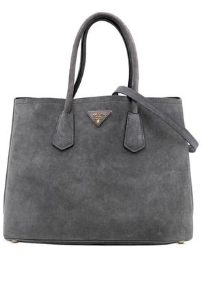 Prada Pre-Owned 2000-2025 Medium Scamosciato Double satchel - Grey