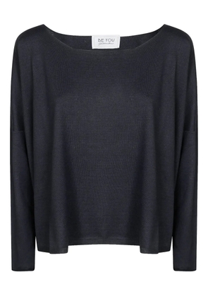 BeYou boat-neck sweater - Black