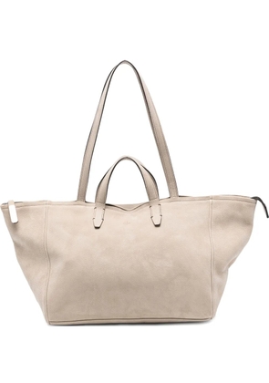 HAGS Colette suede tote bag - Neutrals