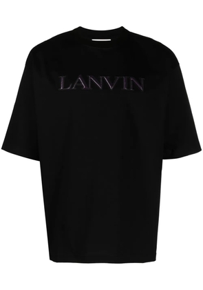 Lanvin logo-appliqué cotton T-shirt - Black