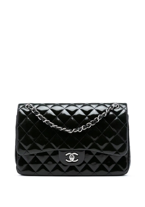 CHANEL Pre-Owned 2013-2014 Jumbo Classic Patent Double Flap shoulder bag - Blue