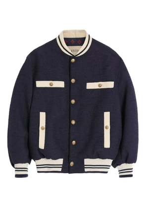 Valentino Garavani button-up varsity jacket - Blue