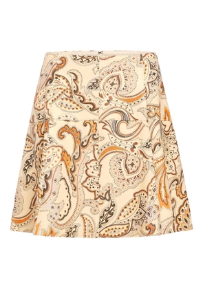 Marie Oliver Crawford paisley-print mini skirt - Neutrals