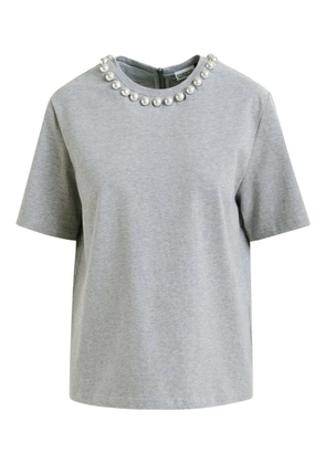Essentiel Antwerp pearl-embellished T-shirt - Grey