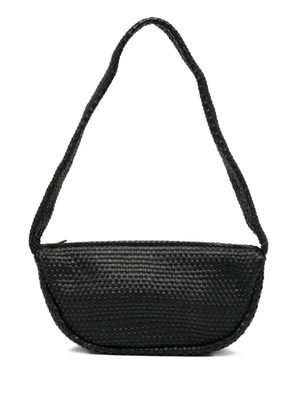 St. Agni Lattice Weave Crescent shoulder bag - Black