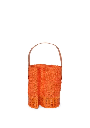 sacai small woven basket bag - Orange