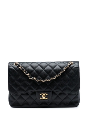 CHANEL Pre-Owned 2013-2014 Jumbo Classic Caviar Double Flap shoulder bag - Black