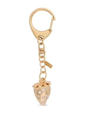 Kenneth Jay Lane crystal-embellished strawberry bag charm - Gold