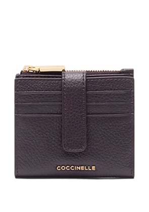Coccinelle Metallic soft zip-fastening cardholder wallet - Purple