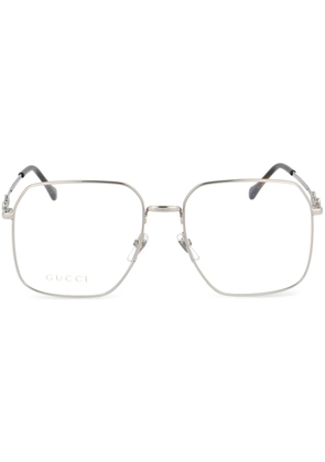 Gucci Eyewear GG095 Horsebit detail glasses - Silver