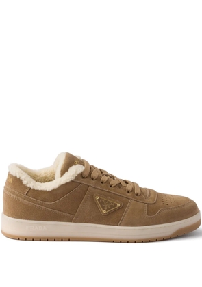 Prada Downtown suede sneakers - Neutrals