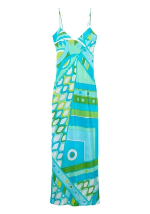 PUCCI Vivara-print silk maxidress - Green