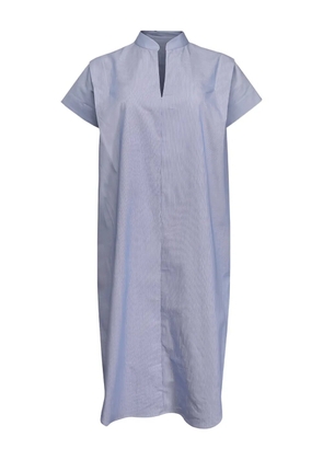 Zero + Maria Cornejo striped mandarin-collar midi dress - Blue