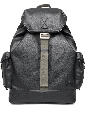 Calvin Klein faux-leather backpack - Black