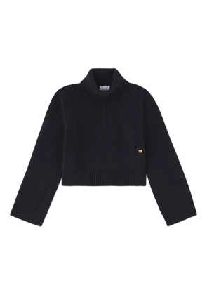 GANNI roll-neck sweater - Black