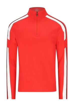 BOGNER stripe zip T-shirt - Red