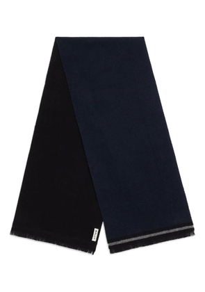 Bally striped-detail scarf - Blue