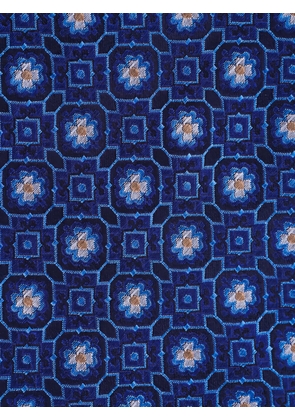 Eton floral-pattern tie - Blue