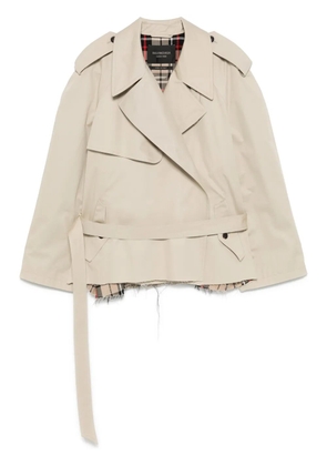 Balenciaga cropped trench coat - Neutrals