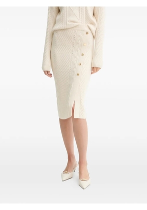 FRACOMINA cable-knit midi skirt - Neutrals
