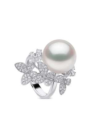 Yoko London Contessa pearl and diamond ring - Silver