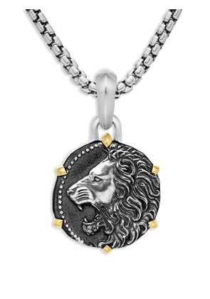 David Yurman 18kt yellow gold and sterling silver Leo amulet (33mm)