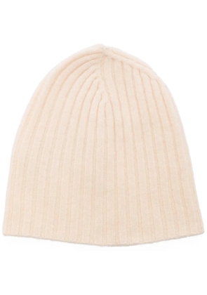 Jil Sander ribbed knitted beanie - Neutrals