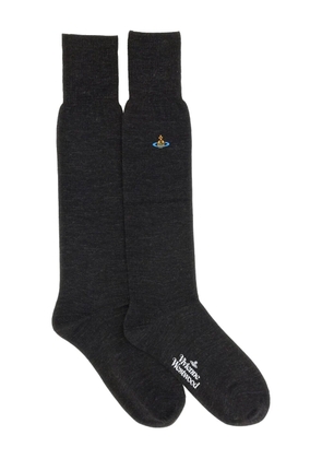 Vivienne Westwood Orb embroidered socks - Grey