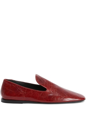 Jil Sander leather loafers - Red