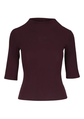 KZ_K STUDIO ribbed crew-neck T-shirt - Brown