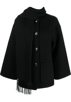 TOTEME embroidered scarf jacket - Black