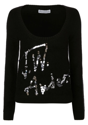 JW Anderson pailette-embellished detail jumper - Black