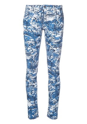 Off-White printed skinny jeans - Blue