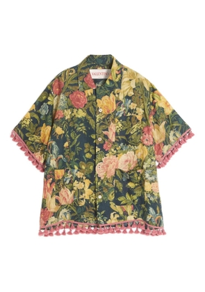 Valentino Garavani Apres L'Hiver linen bowling shirt - Green