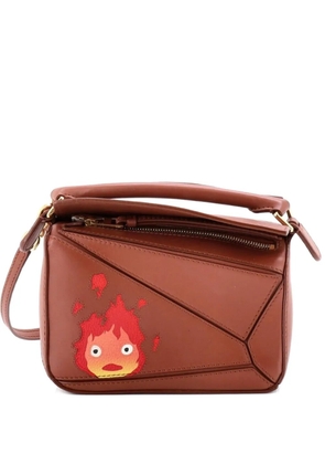 Loewe Pre-Owned Spirited Away Otori-Sama Puzzle Bag Printed Leather Mini shoulder bag - Brown