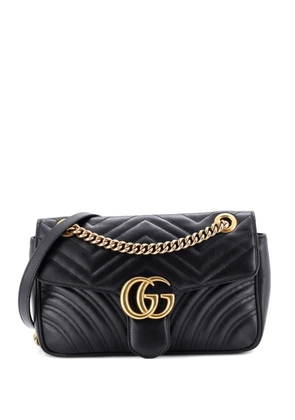Gucci Pre-Owned GG Marmont Flap Bag Matelasse Leather Medium shoulder bag - Black