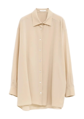 The Row button round hem top - Neutrals