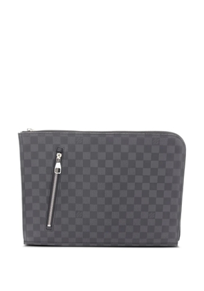 Louis Vuitton Pre-Owned 2012 Damier-Graphite zip clutch bag - Grey